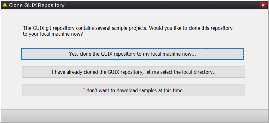 Choose to clone the repo